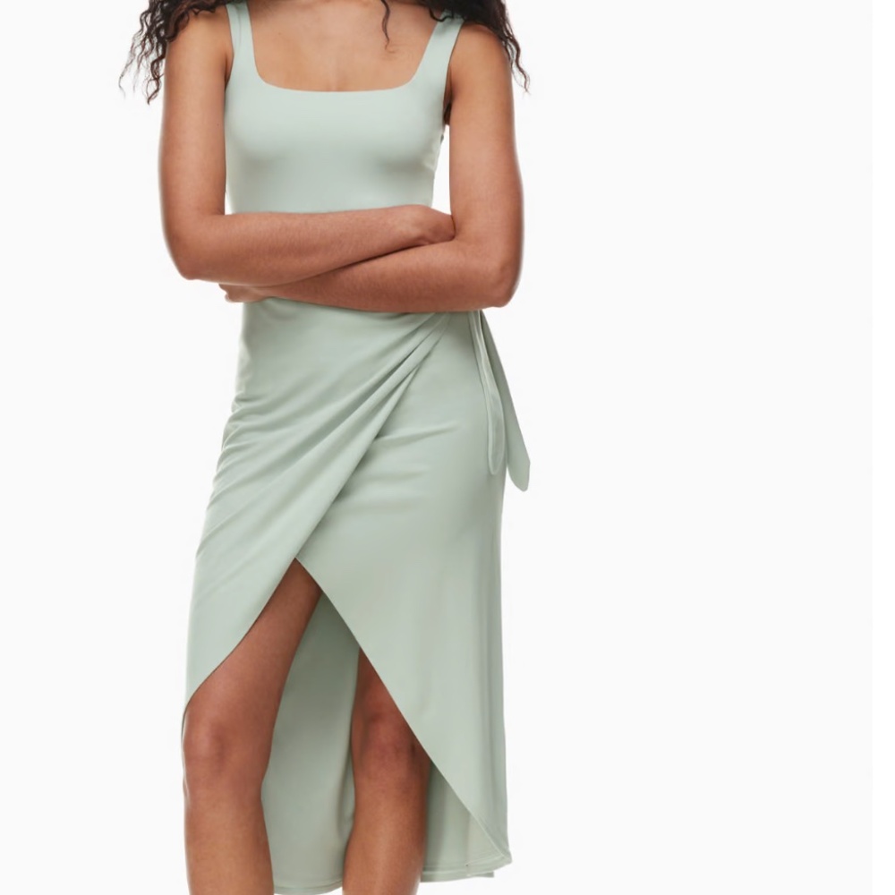 ARITZIA Wilfred Saturn Midi Dress in Cool Iced Mint